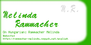 melinda rammacher business card